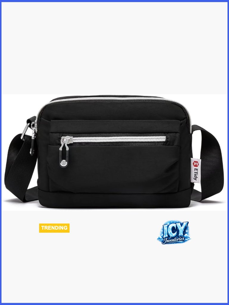 Nylon Slim Crossbody Bag Mini Lightweight Shoulder Purse With Adjustable Strap